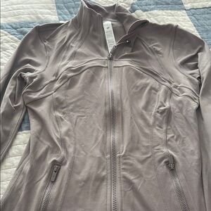 Lululemon Gray Utility Jacket with High Collar and Technical Fabric